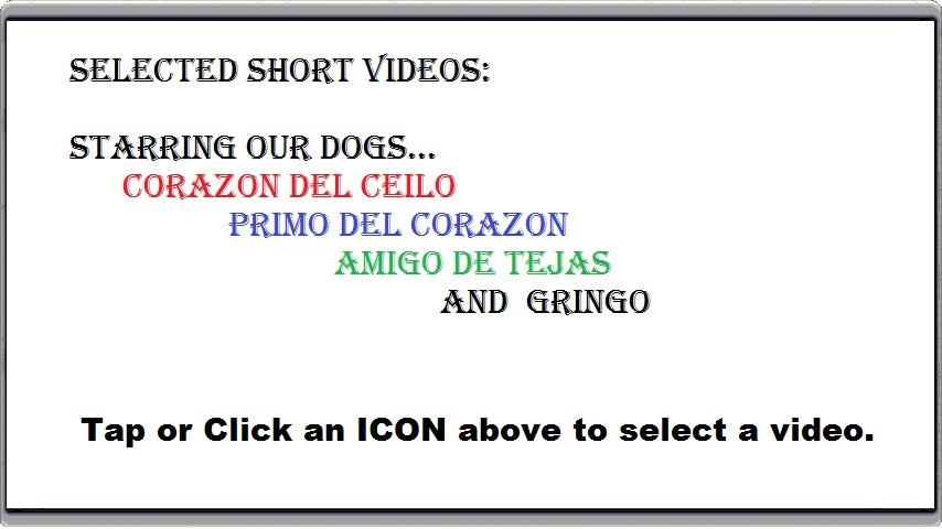 Tap or Click an ICON above to select a video.